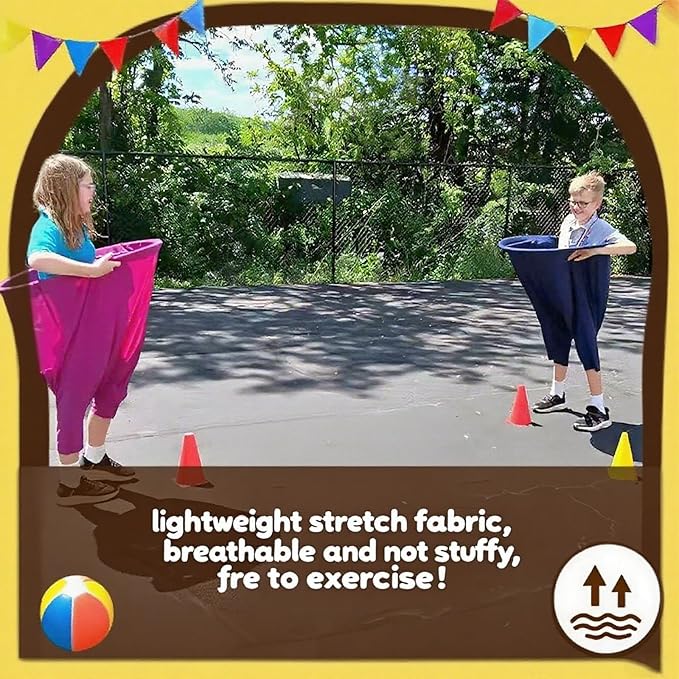 Granny Pants Giant Yard Game with Bouncy Balls - Ultimate Outdoor Tossing Party Game for Adults and Kids (RGBY)