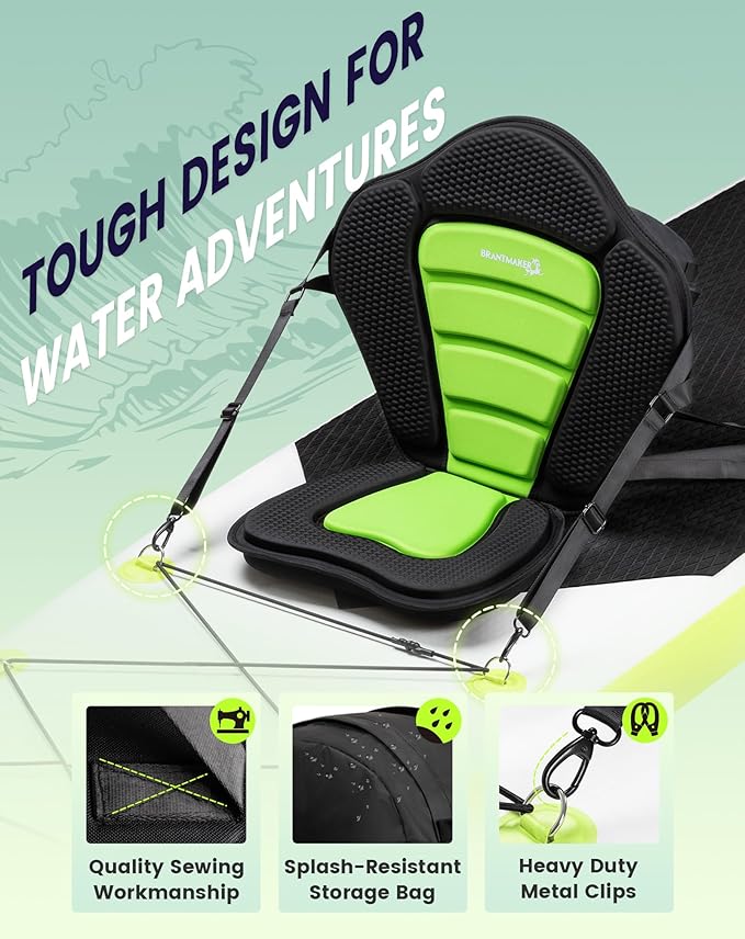 Kayak Seats with Back Support, Paddle Board Seat, Universal Thicken Cushion for Inflatable Paddleboard, Sup, Canoe, Ocean Kayak
