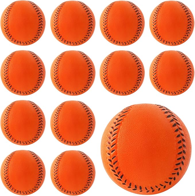 GKK Foam Baseballs 12 Pack Soft Baseballs for Youth Teenager Players Sports Foam Baseballs Training Balls for Hitting and Indoor or Outdoor Play
