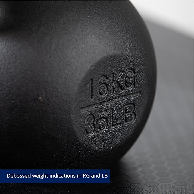 Titan Fitness Cast Iron Kettlebell, Single Piece Casting, KG and LB Markings, Full Body Workout