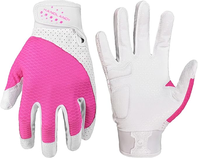 HANDLANDY Baseball Batting Gloves for Adult Youth, Grip Breathable Softball Batting Gloves Fit Men Kids Boys Girls