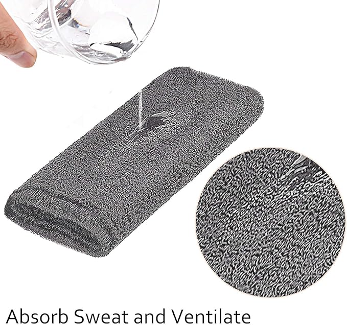 WILLBOND 6 Inch Wrist Sweat Bands for Men Women Tennis Elastic Athletic Long Sweatband Wrist Absorbent for Basketball Tennis Running Outdoor Activity