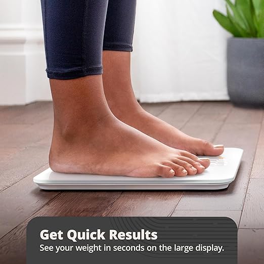 Greater Goods Digital AccuCheck Bathroom Scale for Body Weight, Capacity up to 400 lbs, Batteries Included, White