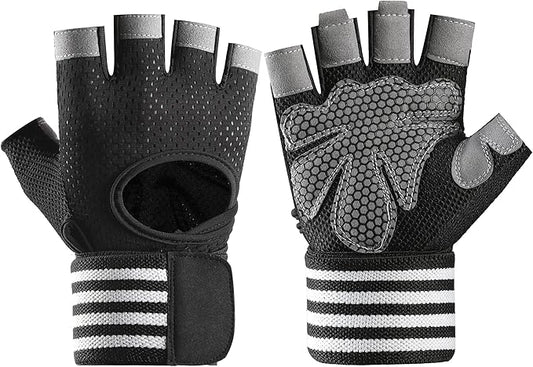Workout Gloves for Men Workout Gloves Women, Wristband Weight Lifting Glove Breathable, Silicone Anti-Slip Weightlifting Glove Gym Accessories