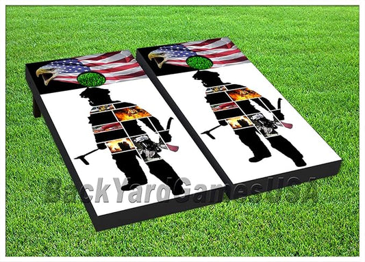 American Flag Series - Premium Cornhole Boards - Includes 2 Regulation Size 4' x 2' Cornhole Boards, and a Set of 8 Double Stitched Cornhole Bags