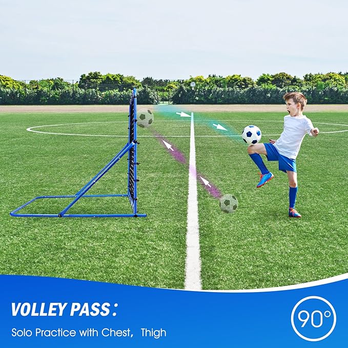 Soccer Rebounder Net, Quick-Switch Angle Soccer Training for Control, Passing Practice, Easy Setup Rebounder Gifts Aids & Equipment for Kids,Teens & Adults