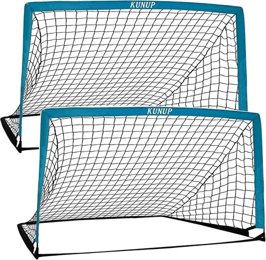 2 of 5×3 6x4 9x5 FT Portable Kids Soccer Goals Set, Foldable Soccer Practice Nets for Backyard with Carrying Bag for Toddler Youth Pop Up Soccer Training Equipment Indoor Outdoor Sports Game Gift