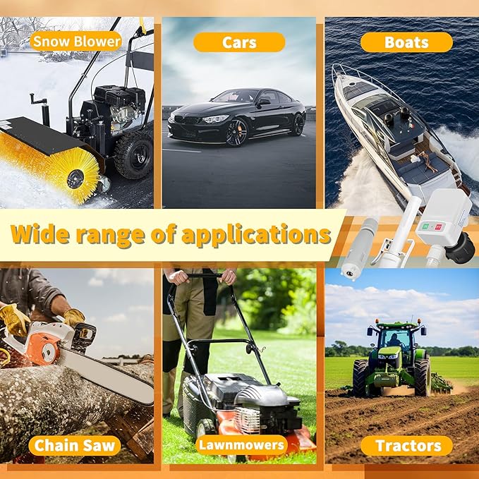 Battery-Powered Fuel Transfer Pump - No Spill Portable Siphon with 3 Adapters & Auto Shut-Off for Gas/Diesel/Kerosene/Water (3.2 Gallons Per Min,12LPM) (Gray)