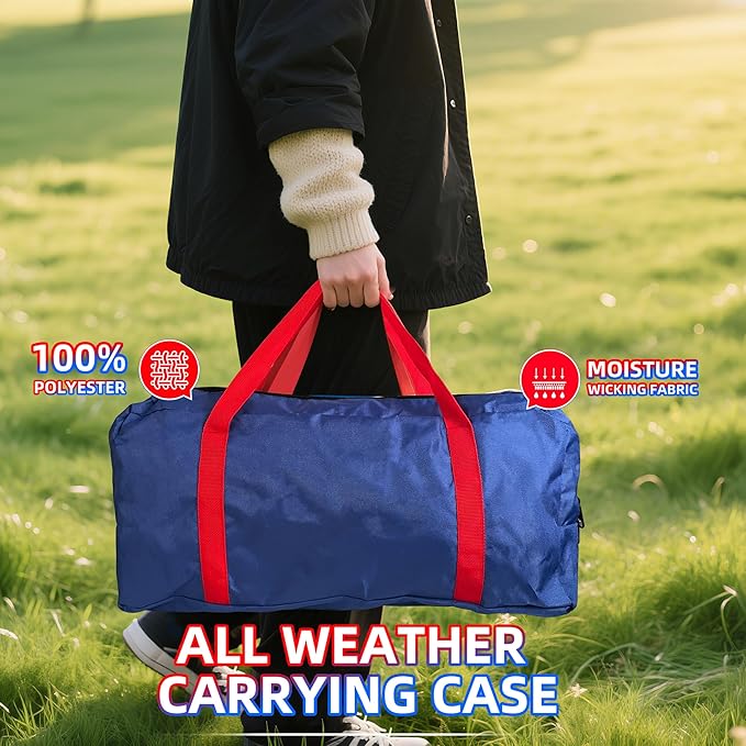 Portable PVC Framed Cornhole Game Set with 2 Collapsible Cornhole Boards, 8 Bean Bags and Carrying Case, Waterproof Mini Cornhole Set, Outdoor Indoor Yard Toss Games Rainbow Design (3 x 2-feet)