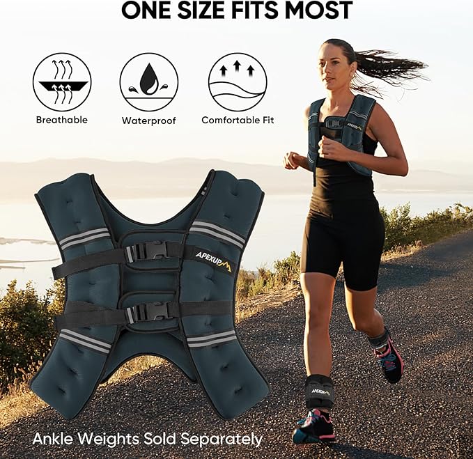 APEXUP Weighted Vest Men Women, Weight Vest for Women Workout Equipment for Strength Training Running