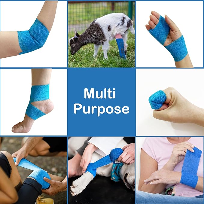 36 PCS Self Adhesive Bandage Wrap 2" X 5 Yards Elastic Cohesive Bandage Wrap Bandage Wrap Rolls Elastic Self-Adherent Tape for Stretch Athletic, Sports, Wrist, Ankle (Skin