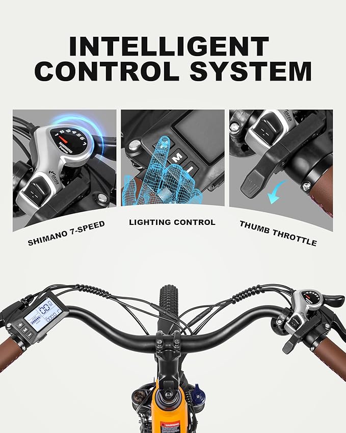 Cores Electric Bike for Adults, 26" Electric Commuter Bike with 1200W Peak Motor, 28MPH 70 Miles Max, 48V 576Wh Removable Battery, 7-Speed City Cruiser Mountain E Bike for Commuting