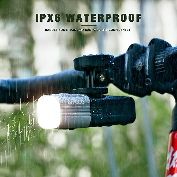 TOWILD BR1000 Bike Lights for Night Riding,1000 Lumen Lightweight Bike Front Light,Long Battery Life,Compatible with Garmin/GoPro Mount,3500mAh Rechargeable&Replaceable Battery,for Commuter Cyclists