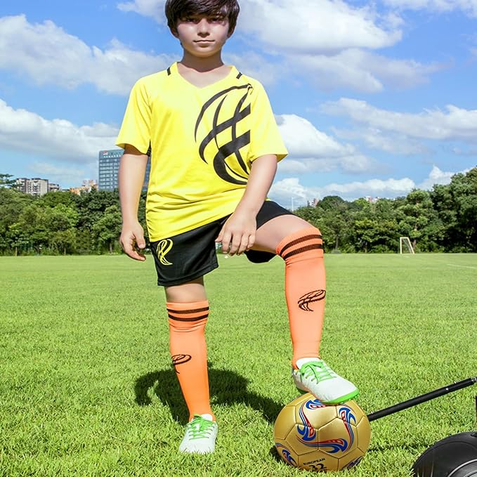 ABAJI Soccer Ball Size 3 4 5 Practice Training Balls Gift Thicker Leather Anti Exploded Indoor Outdoor Come with Pump Needle