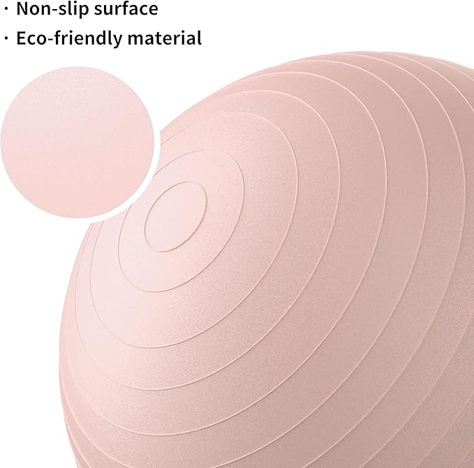 FITMIND_ Extra Thick Exercise Ball Yoga Ball 22in/26in/30in for Workout Pregnancy Stability,Anti-Burst and Slip Resistant Swiss Ball with Pump for Yoga, Pilates, Fitness,Birthing,Physical Therapy