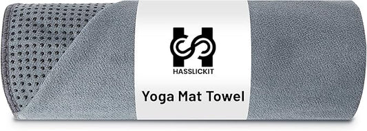 Non Slip Hot Yoga Towel with Grip Dots – Sweat Absorbent Microfiber Yoga Mat Towel for Hot Yoga, Pilates, Bikram & Fitness – 72"x24" Anti-Slip, Quick-Dry, Machine Washable