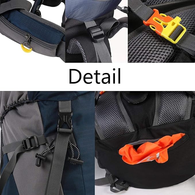 Esup 50L Hiking Backpack Men Camping Backpack with rain cover 45l+5l Lightweight Backpacking Backpack Travel Backpack