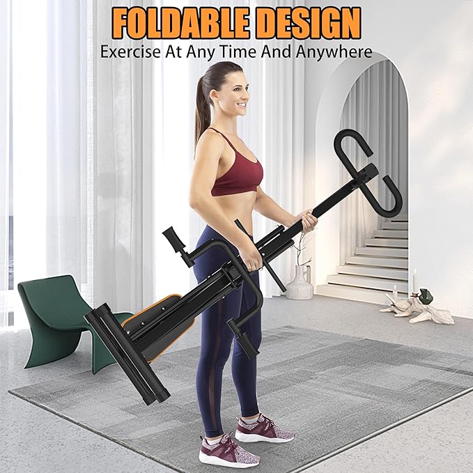 Squat Machine for Home - Exercise Machine with Adjustable Resistance Bands Row-N-Ride Squat Assist Trainer for Glutes & Ab Back Legs Workout