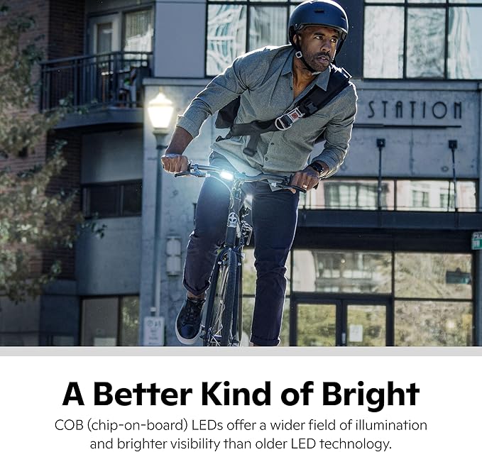 Schwinn Quick Wrap Bike Light Set, LED, 40 or 11 Lumen, Easy to Attach Headlight and Taillight, Tool-Free Install, Battery Operated, for City and Road Riding