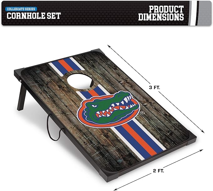 Wild Sports NCAA 2' x 3' MDF Deluxe Cornhole Set - with Corners and Aprons
