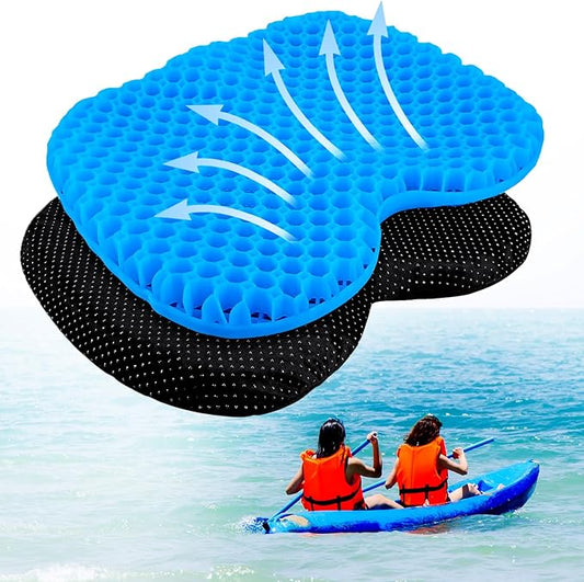 MMOBIEL Anti-Slip Kayak Seat Cushion Waterproof Kayak Gel Seat Cushion – Portable Sit in for Kayak, Boat, Canoe, Rowing etc. – Pressure Relief & Comfort Seat Cushion - Kayak