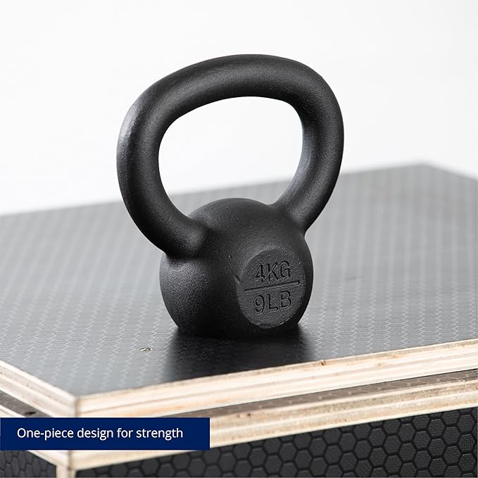 Titan Fitness Cast Iron Kettlebell, Single Piece Casting, KG and LB Markings, Full Body Workout