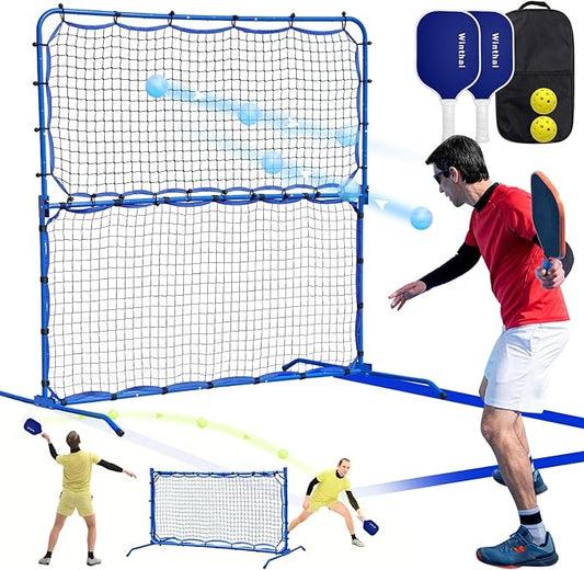 Pickleball Practice Rebounder Net for Dink Volley Solo Training Equipment, 7.9FT or 6FT 2in1 Mini Pickleball Net Portable Trainer for Outdoor Driveway Backyard Indoor Garage, Easy Setup & Storage