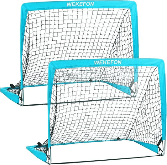 Soccer Goal with Carry Bag, 10/9MM Strengthen Pole, Arched Design, Kids Soccer Goals for Backyard Set 5x 3.1/3.6x2.7/2.9x2.4ft Portable Pop Up Soccer Nets for Toddler, Adults, Youth Games, Play, Gifts