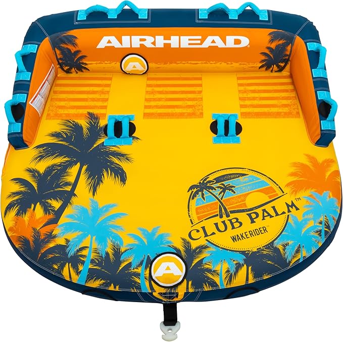 Airhead Mable Inflatable Towable Tube, 1-4 Rider Models, Dual Tow Points, Full Nylon Cover, EVA Foam Pads, Patented Speed Valve, Boat Tubes and Towables