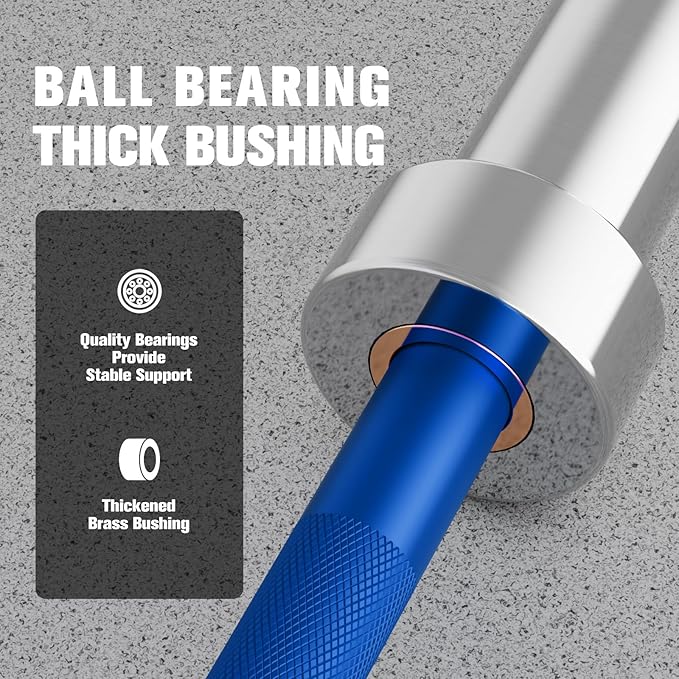 RitFit Barbell Weight Set - 4/6FT Olympic Barbell with Weight Plates (55-275LB Total) - Weightlifting Equipment for Squats, Curls, Deadlifts, Presses, Hip Thrusts