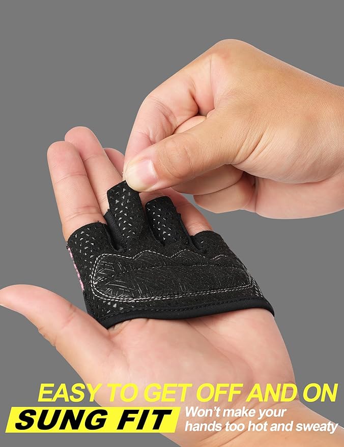 KUTOOK Weight Lifting Gloves for Women Gym Workout Gloves with Palm Protection & Extra Grip Breathable Exercise Gloves for Men Fitness