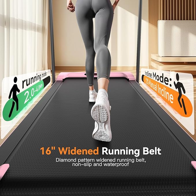 ANCHEER 4 in 1 Under Desk Treadmill with Incline - 2s Folding/Max 300 lb Capacity Walking Pad - Compact Electric Treadmill for Home, Gym, or Office with LED Touch Screen and Remote Control