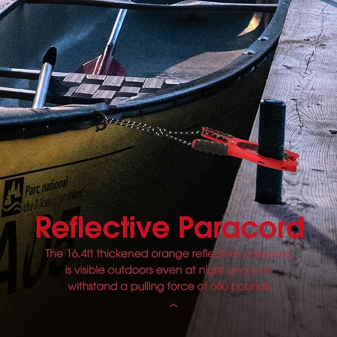 Antidious Kayak Brush Gripper, Kayak Anchor Grip with 16.4ft Paracord and Snap Hook to Anchor Float, Canoe, Boat for Fishing Boating Camping