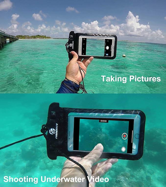 Freegrace Waterproof Dry Bag - Lightweight Dry Sack with Seals and Waterproof Case - Float on Water - Keeps Gear Dry for Kayaking, Beach, Rafting, Boating, Hiking, Camping and Fishing