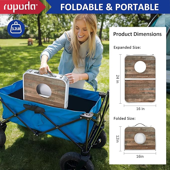 ROPODA Portable Cornhole Board Set,24 x 16 in Corn Hole Games for Adults with 8 Bean Bags, Lightweight Aluminum Alloy Edging Cornhole Set for Outdoor Games，Beach and Tailgates.