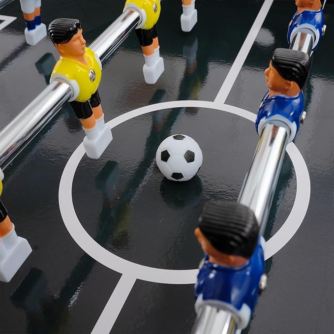 4ft/4.5ft Foosball Table and Balls Set for Adults and Kids, Soccer Game Table, Sturdy Football Table Arcade with Cup Holders & Heavy-Duty Legs, for Indoor or Outdoor