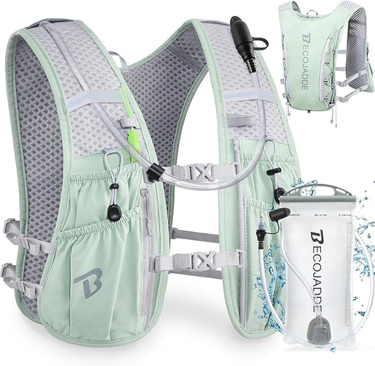 Running Vest Hydration Backpack for Men Women, 5L Lightweight Running Backpack Hydration Pack for Marathon, Trail, Cycling, Hiking, Jogging