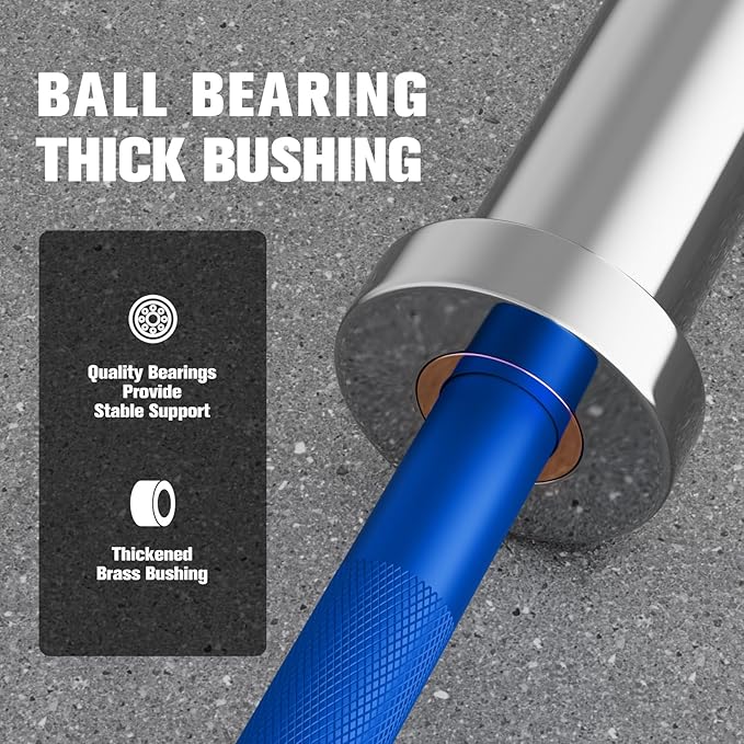 RitFit Barbell Weight Set - 4/6FT Olympic Barbell with Weight Plates (55-275LB Total) - Weightlifting Equipment for Squats, Curls, Deadlifts, Presses, Hip Thrusts