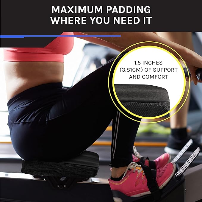 Bike Seat Cushion for Recumbent Bike - Pad Gel Exercise Bike Seat Cover for Recumbent Bike Seat, Stationary Spin Bicycle Seat, Women and Men, 39.37 x 29.21 cm