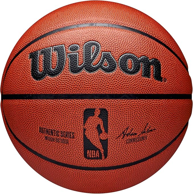 WILSON NBA Authentic Indoor/Outdoor Basketballs - Size 3, Size 6 and Size 7