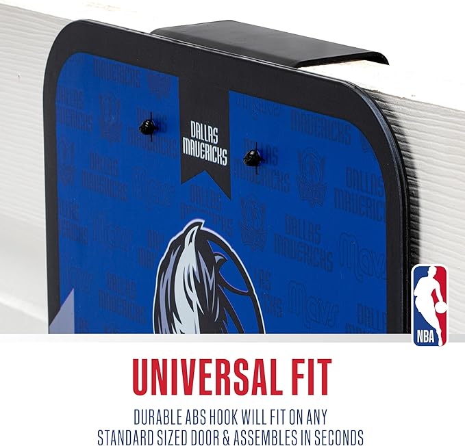 Franklin Sports NBA Team Over The Door Basketball Hoop - Kids Indoor Mini Basketball Hoop with Basketball - NBA Fan Shop Mini Hoop for Bedroom & Office