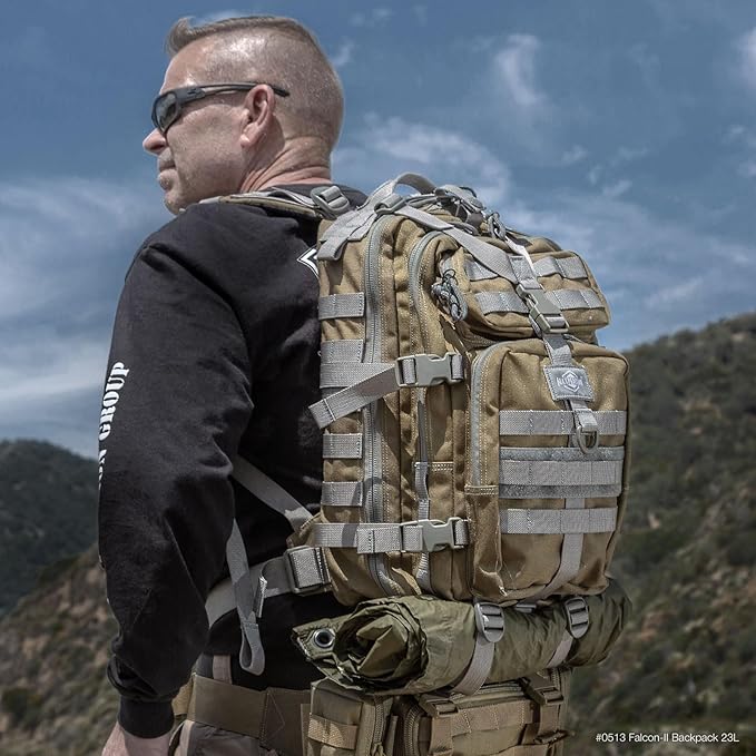 MAXPEDITION Falcon-II Backpack, 23L Tactical Backpack, Survival Pack, Bug Out Bag, MOLLE Go Bag for EDC, 0513