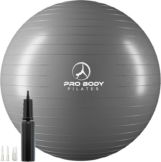 ProBody Pilates Exercise Ball - Multiple Sizes Gym Grade Balance Ball for Fitness, Yoga, Workout, Pregnancy & Physical Therapy
