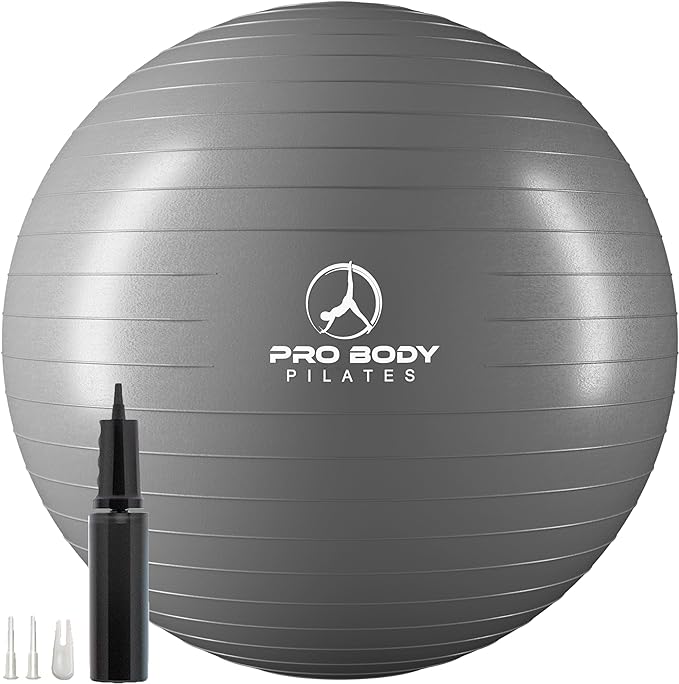 ProBody Pilates Exercise Ball - Multiple Sizes Gym Grade Balance Ball for Fitness, Yoga, Workout, Pregnancy & Physical Therapy