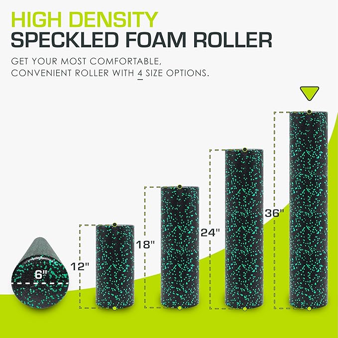 ProsourceFit High Density Foam Rollers 36 - inches Long,Firm Full Body Athletic Massage Tool for Back Stretching, Yoga, Pilates, Post Workout Muscle Recuperation