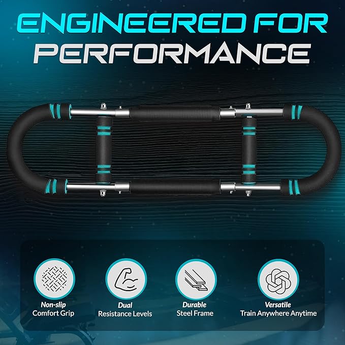 Twister Arm Trainer, Adjustable Twister Arm & Chest Exercise Equipment for Men & Women with 3 Resistance Levels (40-100lb), Detachable Power Twister, Home Gym Workout Trainer, Anti Slip Handle & A Bag