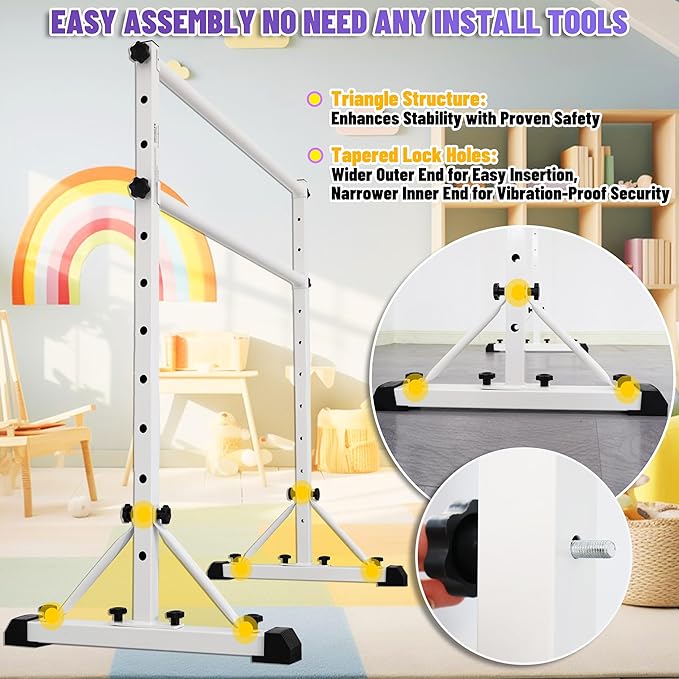 Adjustable Ballet Barre,Portable Dance bar,Fitness Equipment for Dance & Balance Excercise,Super Sturdy for Balance Workout,Weight Limit 250 LBS