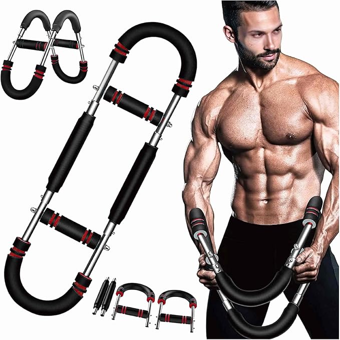 Twister Arm Trainer,Adjustable 40-220lb Chest Workout Equipment Power Twist Arm Trainer,Forearm Strengthener,Portable Twister Arm Workout for Home Fitness