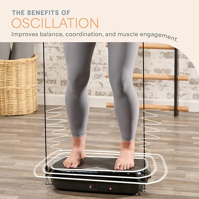 Lifepro Vibration Plate Exercise Machine with Magnetic Acupoints - Full Body Vibration Platform for Beginners and Recovery - Ideal Lymphatic Drainage Massager for Muscle Toning and Overall Fitness