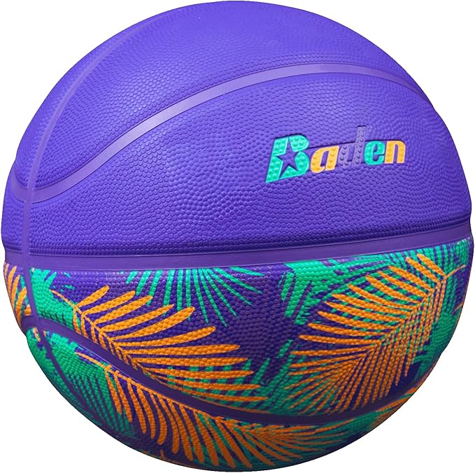 Baden | Legend Lifestyle Collection | Fun Design Outdoor Rubber Game Basketball | Youth & Adult Size 5,6,7